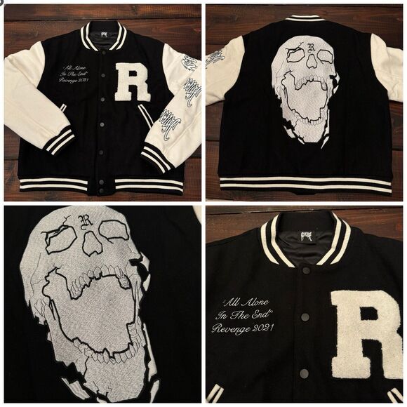Revenge Legacy Varsity Skull Jacket - Picture 1 of 12